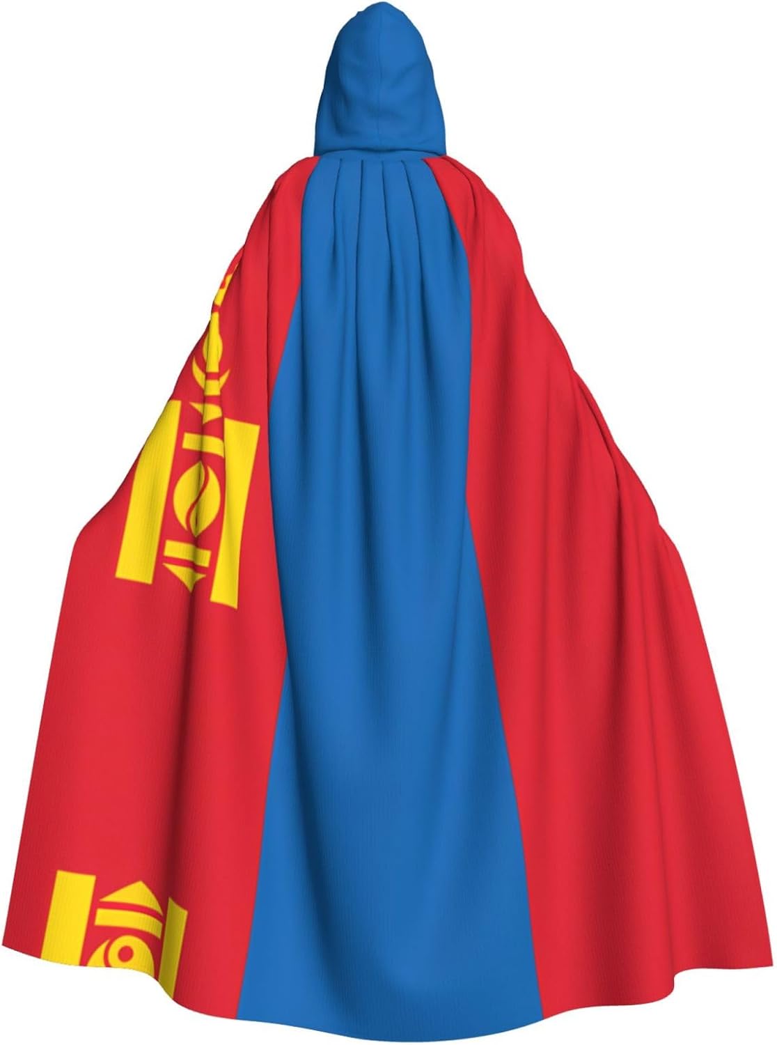 Mongolian flag Unique Darkness Poncho Shawl - Customizable Wearable Blanket for Women, Perfect Halloween Costume Accessory, Knight, Akatsuki, and More
