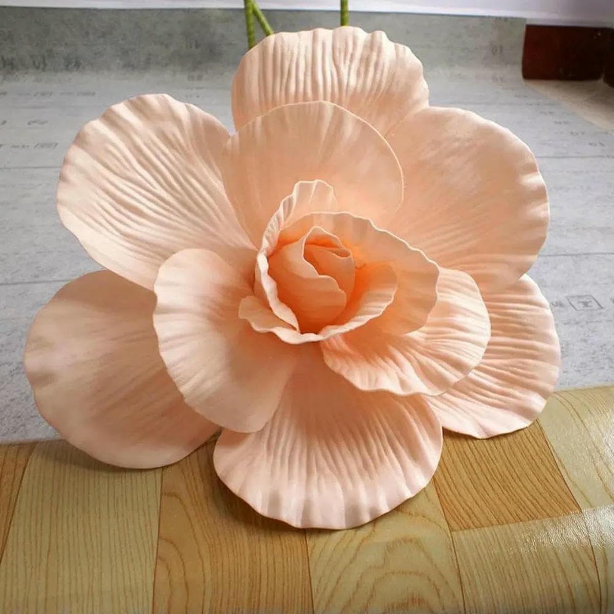 AYHTUD Silk Foam Rose Artificial Flowers Giant Simulation Rose Flowers Peony Background Fake Flowers Rose Branch Garden-champagne-A
