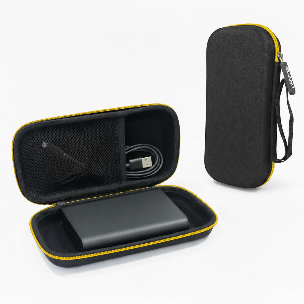 GadgetBite Universal EVA Power Bank Case Cover for 10000mAh 20000mAh & 30000mAh Power Banks Shockproof Protective Carry Case for PowerBank Compatible with Xiaomi Ambrane URBN Boat PowerBanks - Yellow-image-45