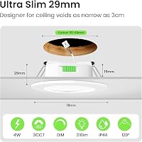 ALUSSO LED Beépíthető Spotlámpa 68mm Dimmelhető 4W IP44 Fürdőszoba 2