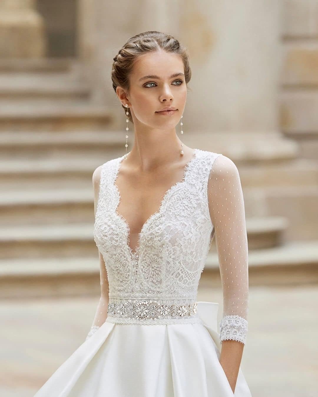 Miniatura 2 de Cinturón de novia para mujer, cinturón de vestido de novia para novia, cinturón de boda con diamantes de imitación de cristal