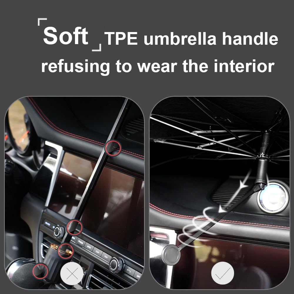 LELYFIT Parasol Parabrisas Delantero Coche Plegable Barra Ajustable Protección UV Solar 140 x 80 cm