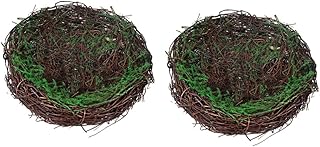 iplusmile 2pcs Rattan Bird Nest Bird Nest Dining Room Table Decor Easter Tree Decoration Micro-landscape Adornment Ornament Rattan Tree Vine