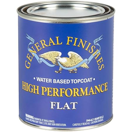 General Finishes High Performance Water Based Topcoat, 1 Quart, Flat