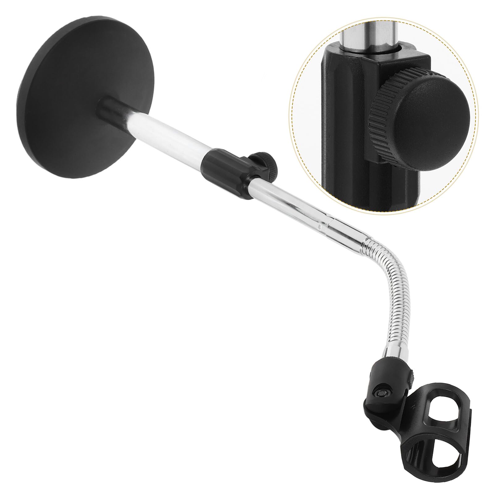 Ipetboom Supporto Microfono da Tavolo Regolabile con Clip Asta Mic Telescopica in Ferro con Base Pesante Antiscivolo per Meeting e Live Broadcast Supporto Microfono Desk Flessibile e