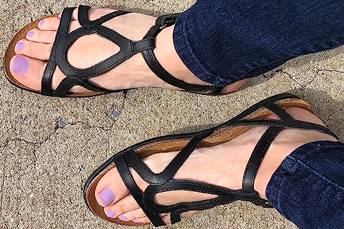 Image of NAOT Footwear Women's Dorith Sandal with Cork Footbed and Arch Support Footbed - Adjustable Sandal With Backstrap - Comfort and Support - Lightweight and Perfect for Travel - Narrow to Medium Fit
