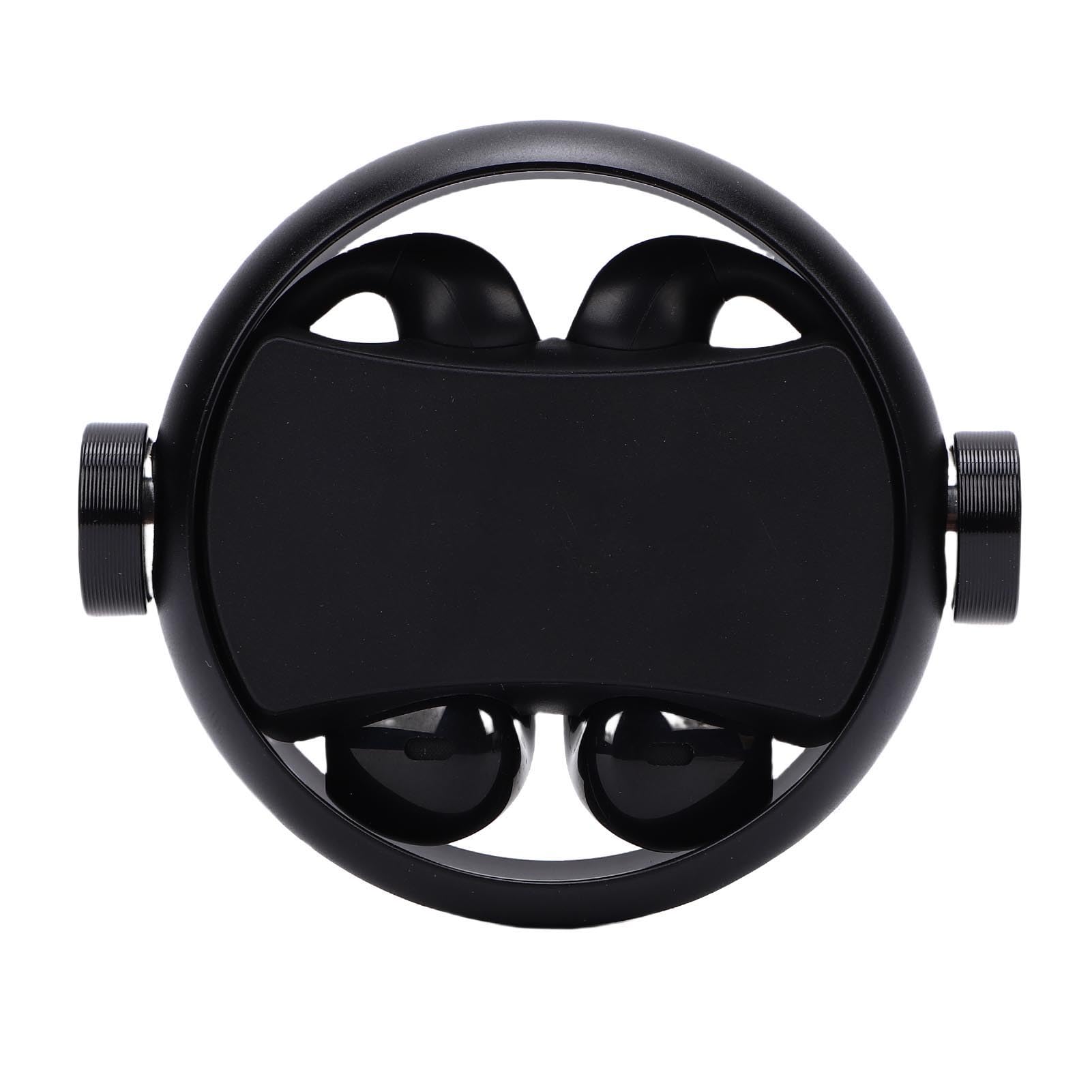 Auricolari Wireless 2 in 1 Bluetooth 5.3 per lo Sport IPX5 Impermeabile HiFi 140H Riproduci Clamp/Holder su Auricolare per PC Fitness, ABS, Metallo (BLACK)
