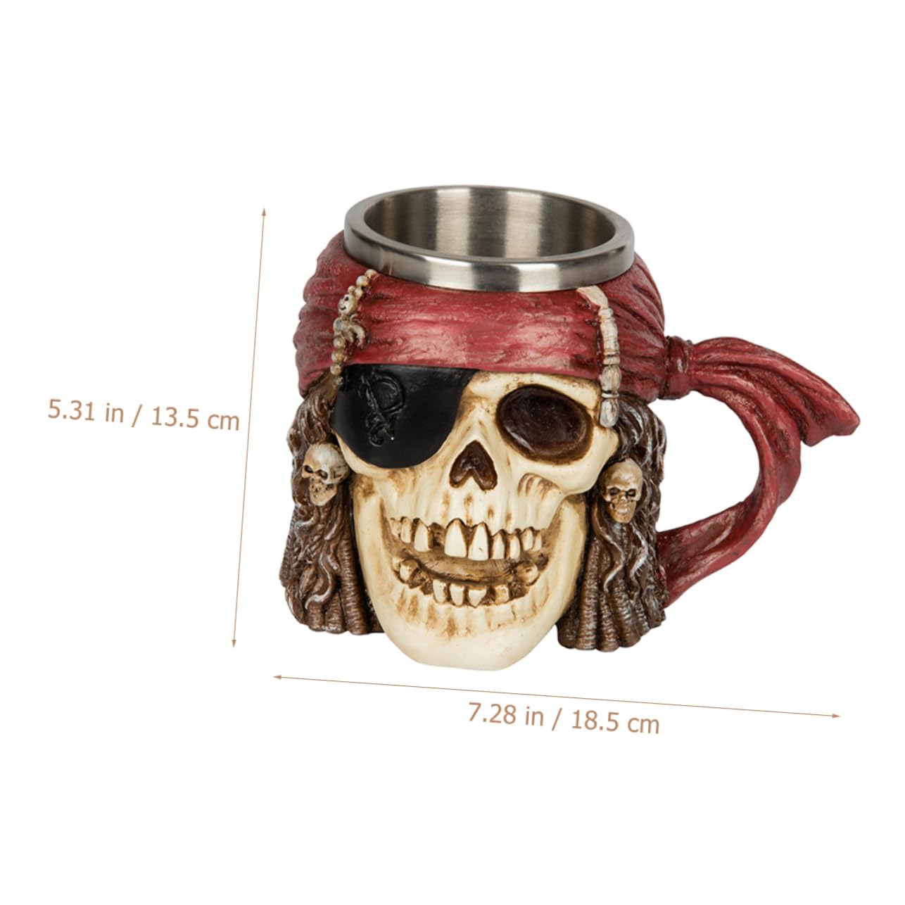 PRETYZOOM 2 Piezas De Copa De Calavera Pirata Vasos De Pinta Taza De Café De Calavera Jarra De Cerveza Esqueleto Taza De Halloween De Cerveza s De Agua De Leche Jarra Pirata