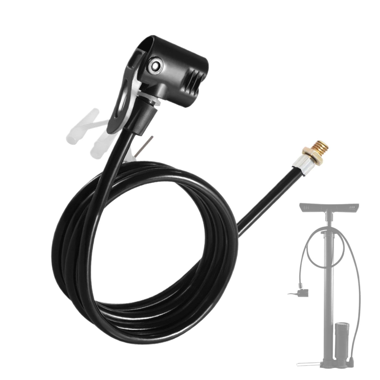 Inflator Extension Tube - Air Pump Replacement Hose, Anti-Freeze Heat-Resistant Rebound Inflator Hose | Leakproof 80cm/125cm Air Pump Hose, Air Pump Accessories for Mattresses Bicycles Most Air Pumps