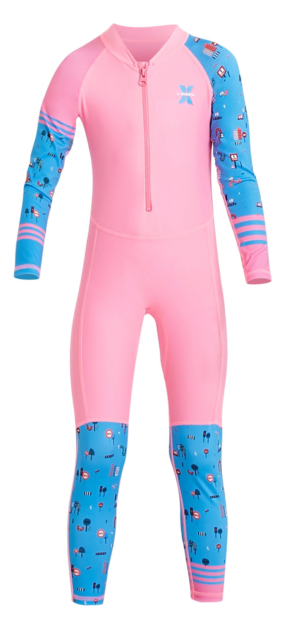DIVE &amp; SAIL Kids One Piece Long Sleeve Swimsuit Sun Protection Sunsuit Rash Guard
