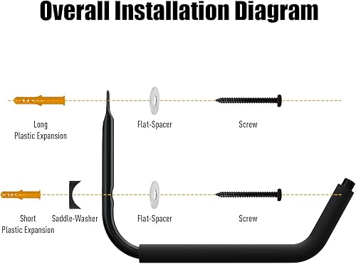 Miniatura 6 de UNITEDPOWER Estantes de almacenamiento para kayak, ganchos de garaje resistentes, ganchos de pared jumbo para canoa, escalera, bicicleta, sillas