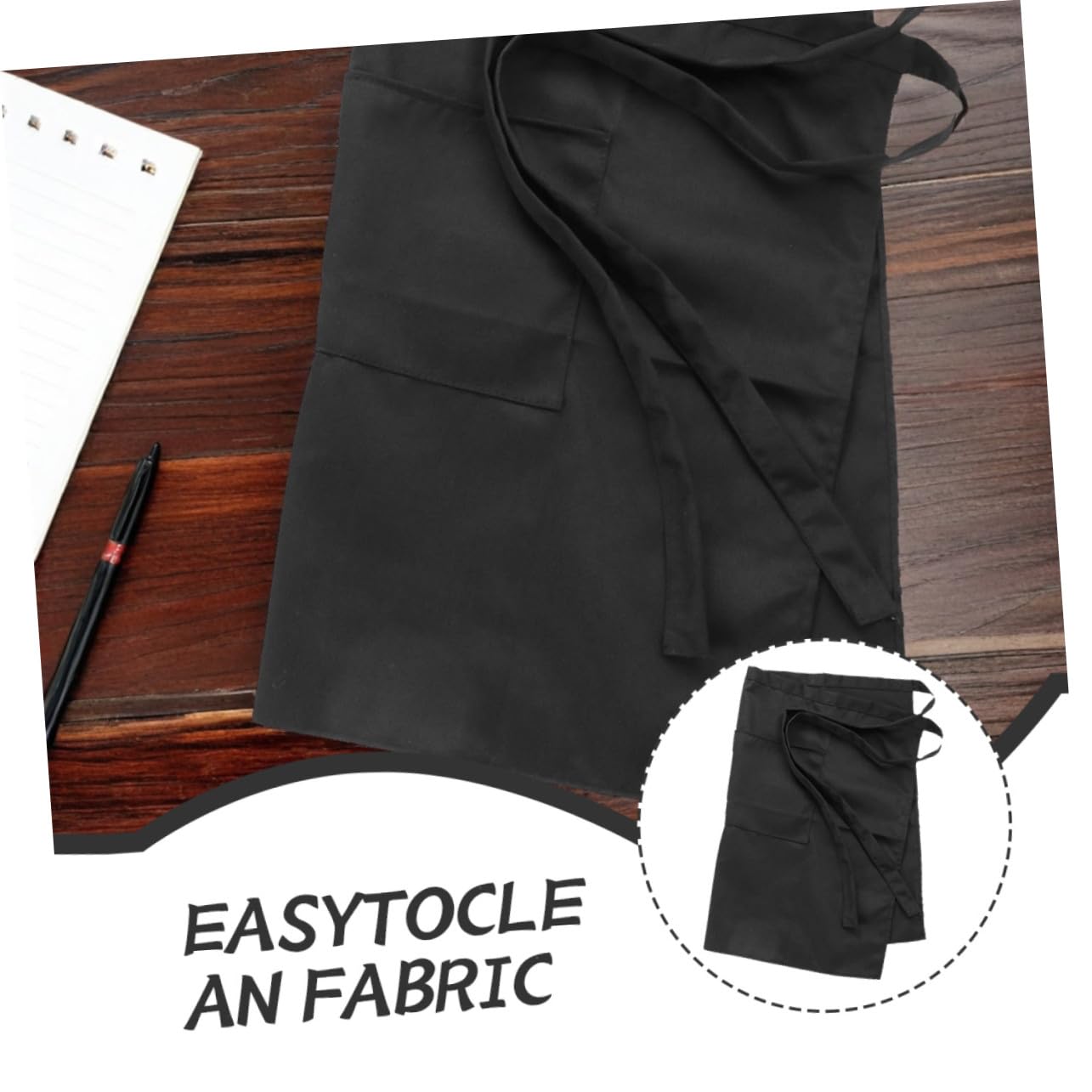 6 Piezas Delantal Corto de Cintura con Resistentes Manchas para Cocina y Barbacoa Diseño Unisex para Cocina y Servicio