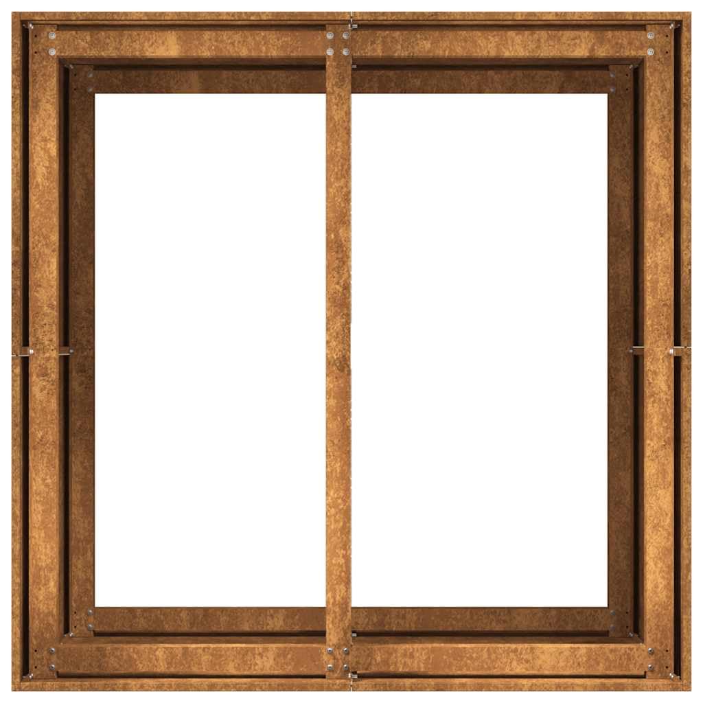 vidaXL Jardinière rouillé 80x80x80 cm Acier Inoxydable, Pot de Fleurs, Support de Plantes, lit surélevé, Support de jardinière, bac à Plantes