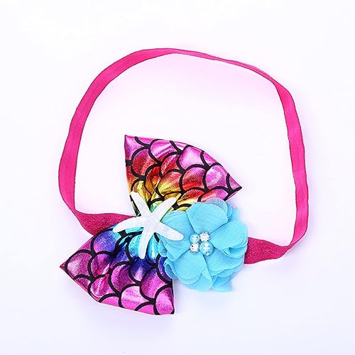 Miniatura 10 de Diadema con escamas de pez, diadema de sirena para bebé, accesorios para el cabello de orejas de conejo, paquete de 2 unidades TSFD19 (juego
