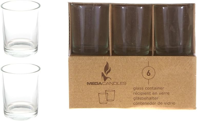 Glass Votive Candle Container, Set of 6