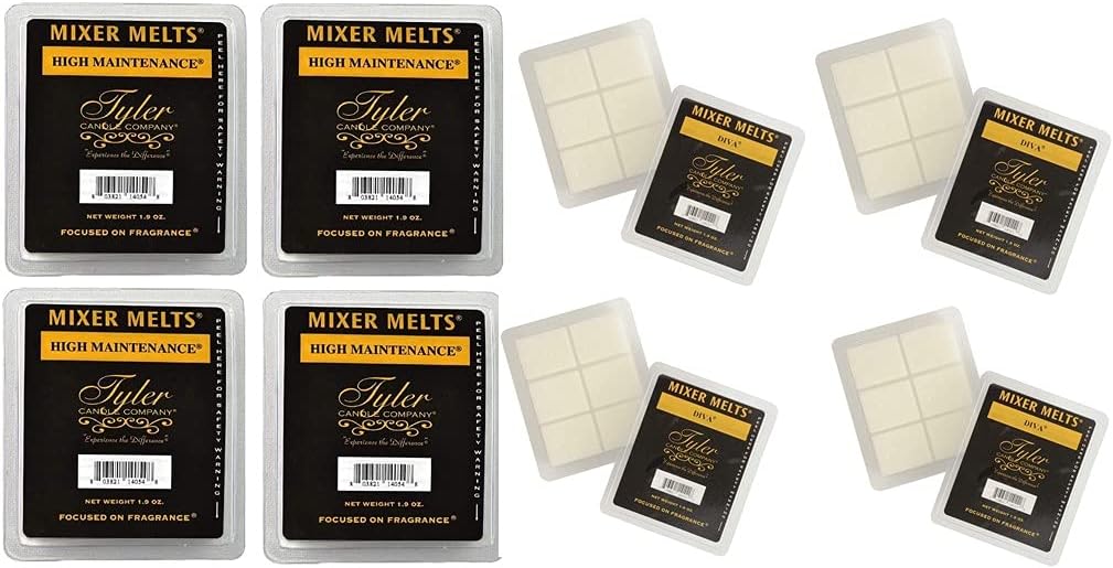 Tyler Candle Mixer Melts Set of 4 - High Maintenance (Diva High Main(4 Set of Each))