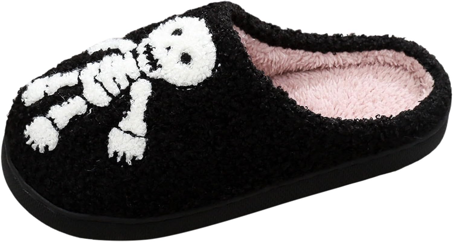 Womens Fuzzy Slippers Women's Memory Foam Slippers Comfy