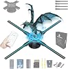 3D Hologram Fan Projector, Length 18.1 inches 46 cm, LED WIFI HD Resolution, Remote Control, Bluetooth, App Projector, Floating Advertising LED Display, Merchandise, Shopping Malls, Exhibitions, Parties
