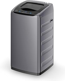 COMFEE' 0.9 Cu Ft Portable Compact Washing Machine - Full-Automatic Top Load Washer, 5 Cycles, LED Display, Wheels