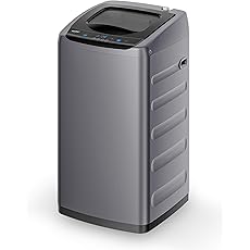 COMFEE’ Portable Washing Machine, 0.9 Cu.ft Compact Washer With LED Display, 5 Wash Cycles, 2 Built-in Rollers, Space Saving Full-Automatic Washer, Ideal for RV/Dorm/Apartment, Ivory White