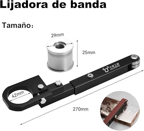 Miniatura 4 de Herramienta de conversión de amoladora angular, herramienta de amoladora modificada para lijadora de banda, accesorio para pulidora de lijadora de