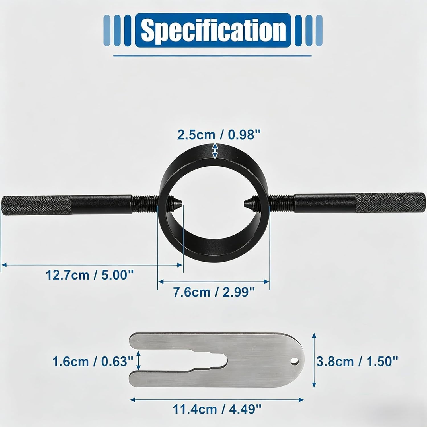 Outils de Compresseur de Ressort de Fourche de Moto, Kit d'entretien à Ressort de Fourche en Aluminium, Kit D'Outils pour L'Entretien des Ressorts HéLicoïdaux, pour Réparation et Entretien