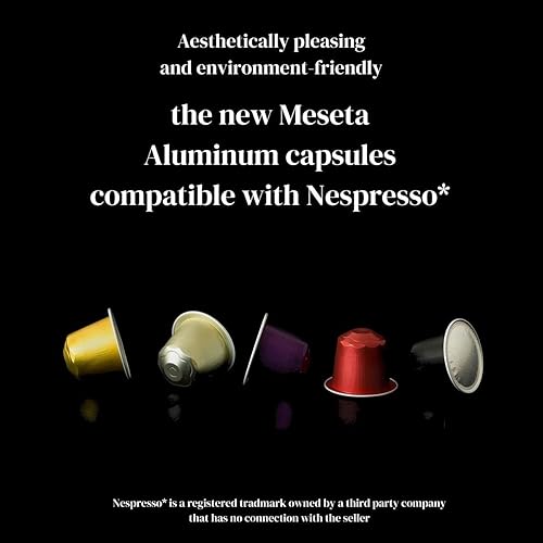 Miniatura 9 de Meseta Ristretto 100 cápsulas de café de aluminio compatibles con Nespresso, para uso en máquinas Nespresso Essenza, Pixie, Citiz, Inissia,