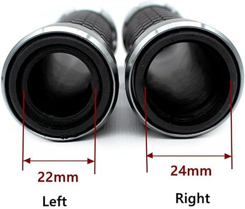 Miniatura 7 de Perillas para motocicleta Bajaj Dominar 4007/8 pulgadas, 0.866 in, mango antideslizante, extremos de agarre para manillar de mano (color naranja,