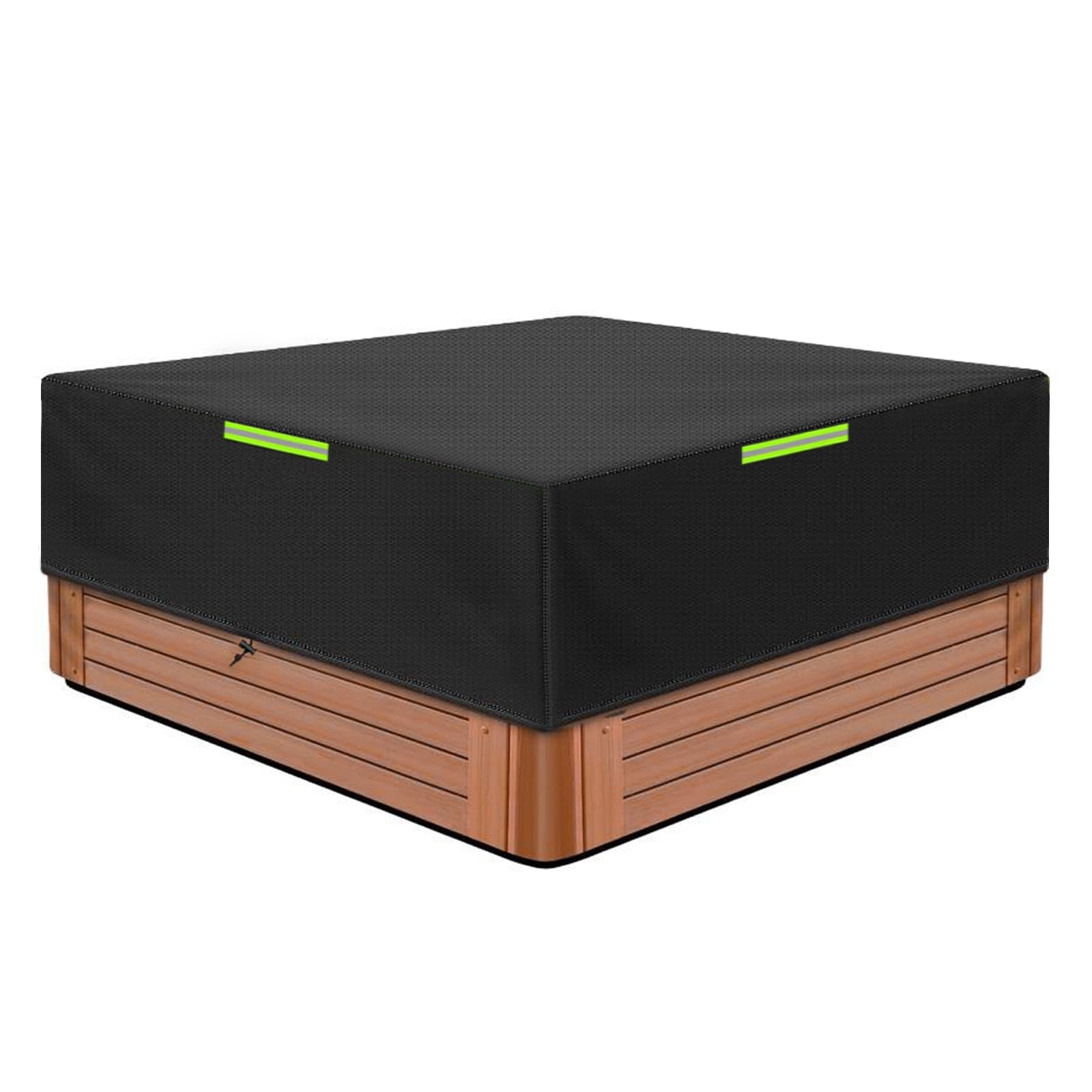 Couverture carrée pour Spa, imperméable et résistante aux intempéries, en Tissu Oxford 600D Housse de Protection pour spas, Ultra-résistante aux déchirures (220 * 220 * 25CM)