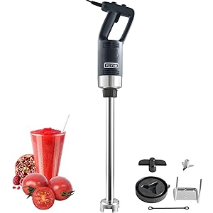VEVOR Batidora de Mano 750 W 855 mm Licuadora de Inmersión Comercial de Alta Resistencia Velocidad Variable Hoja de Acero Inoxidable Batidora Portátil Versátil para Sopa Batido Puré Comida para Bebés