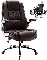 Vista 13 de Silla de Oficina de Respaldo Alto - Brazos Abatibles Ajustables Soporte Lumbar Integrado, Silla de Escritorio de Computadora Ejecutiva Sillas