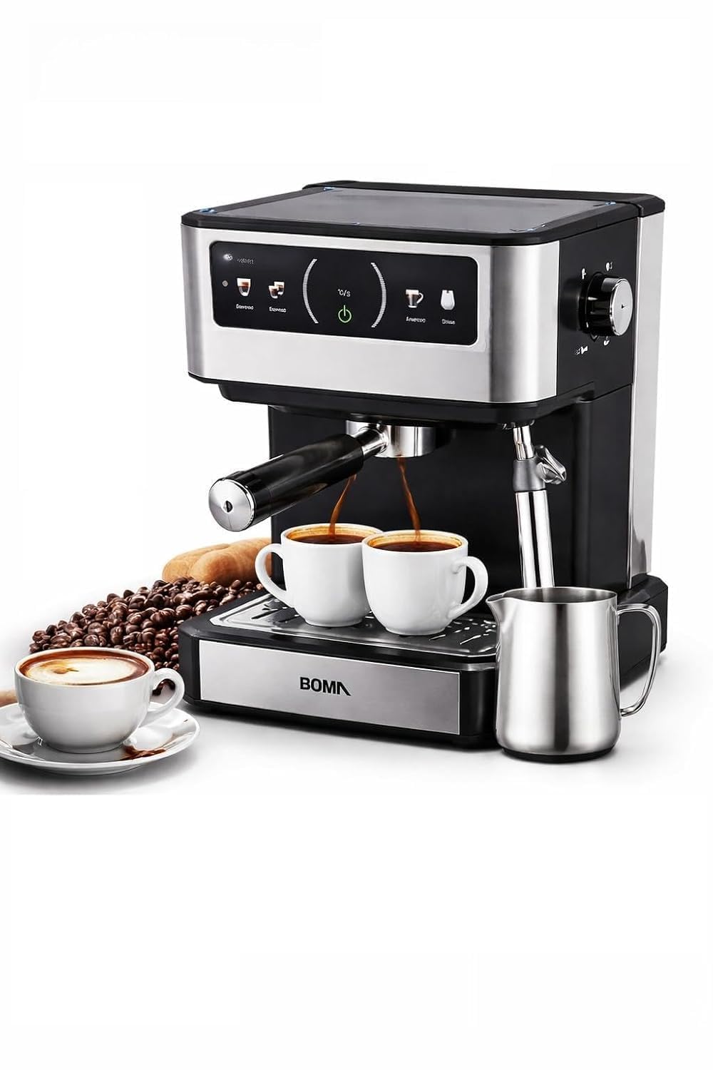 Coffee Maker Machine for Home, 20 BAR Espresso Coffee Machine, Touch Controls, Milk Frothing & Temperature Control, 850W, 2-Year Warranty, For Cappuccino, Latte & Americano (BARISTAMAX200)-image-21