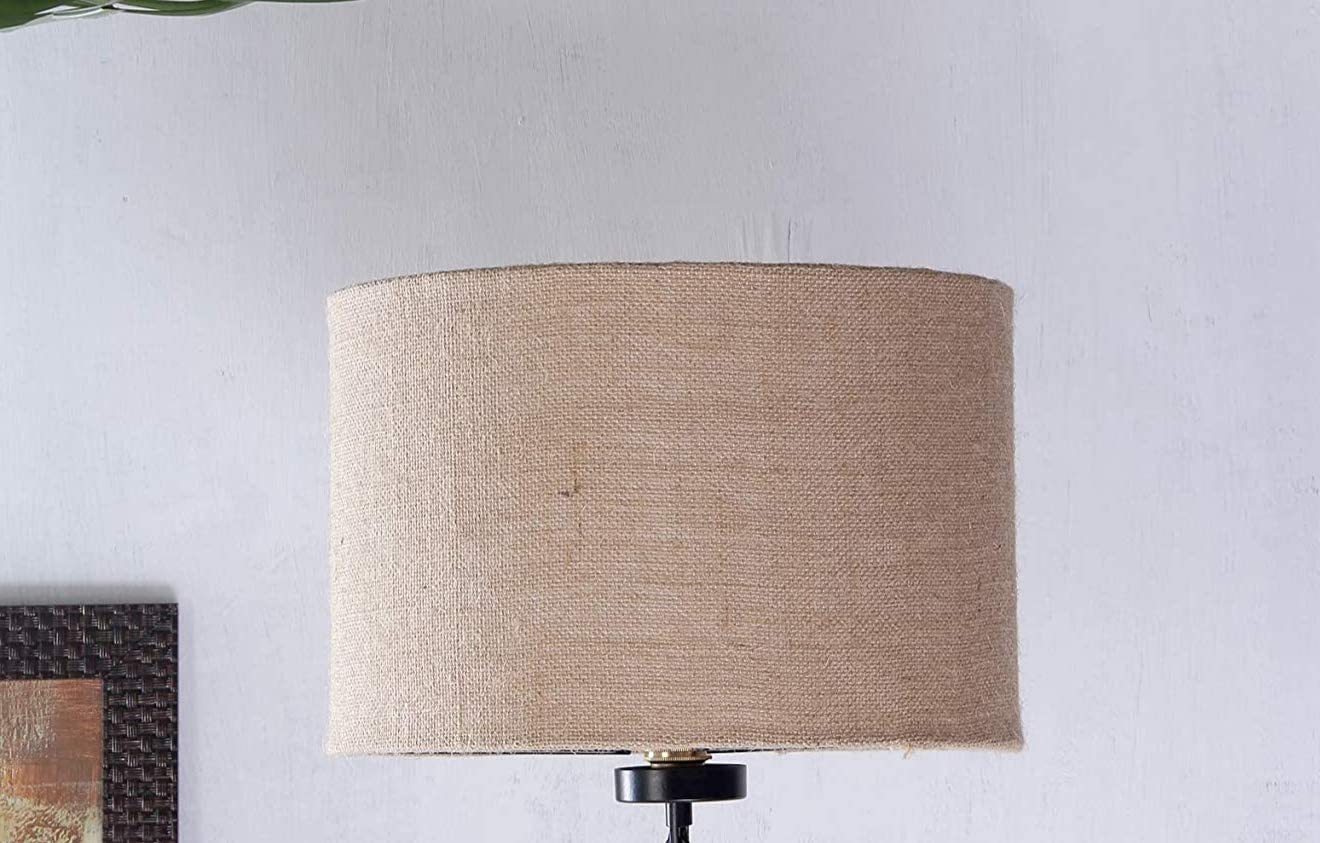 FALCON TRADERS Jute Burlap Lampshade, Brown (12" x 11" x 8") for Table and Floor Lamps-image-34