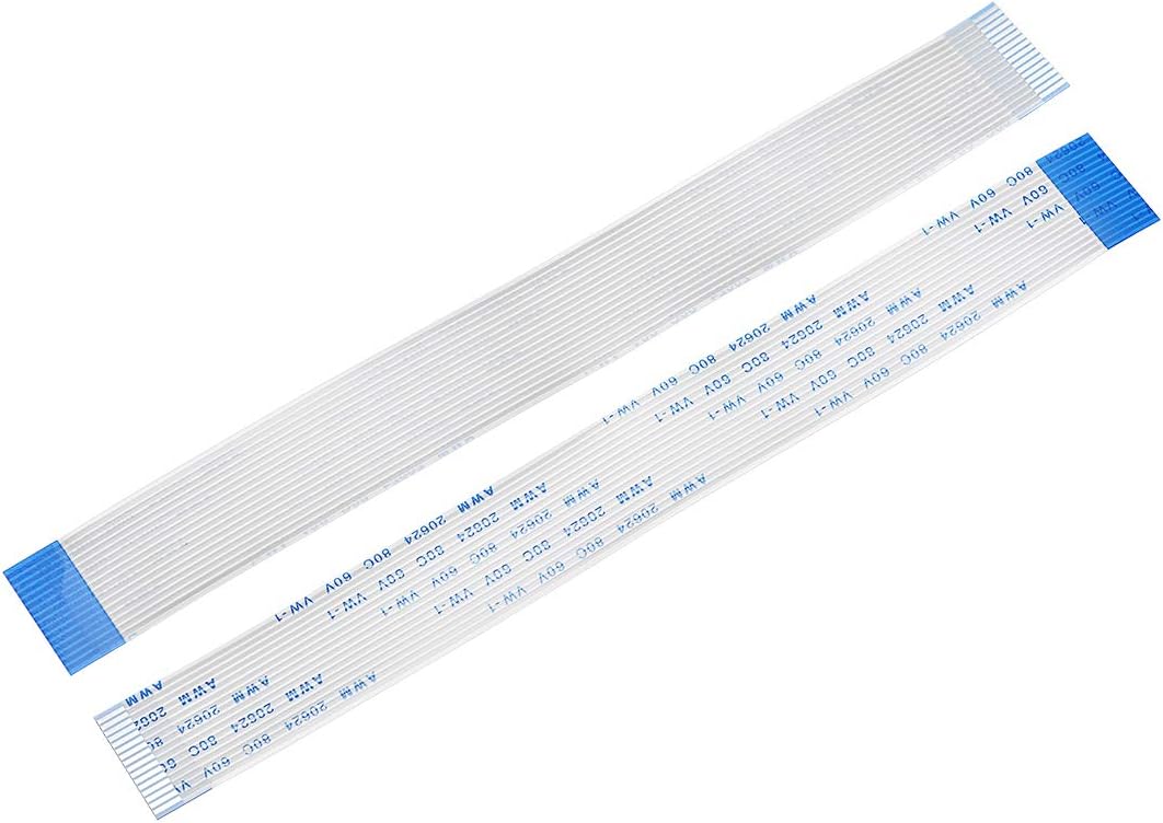 uxcell Flexible Flat Cable,150mm 1mm Pitch 16 Pins FPC FFC Flexible Ribbon Cable for LCD TV Car Audio DVD Player 5Pcs (B Type)