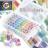 60 Colors AB Diamond Painting Beads Diamond Dots, Diamond Painting Storage Containers for Diamond Painting Accessories,90000 PCS Round AB Diamond Painting Drills for Diamond Art Accessories and Tools