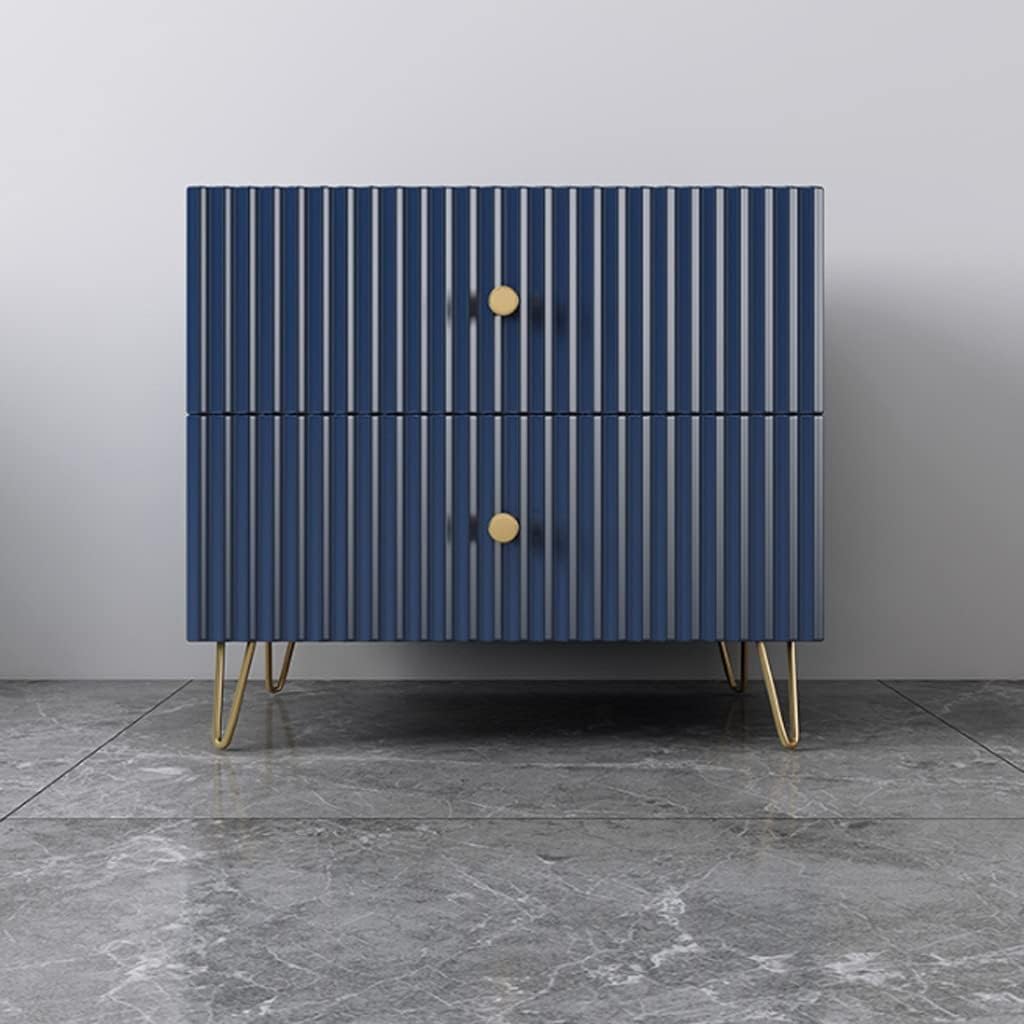 Nordic Bedside Cabinet Bedroom Storage Bedside Cabinet(Blue)