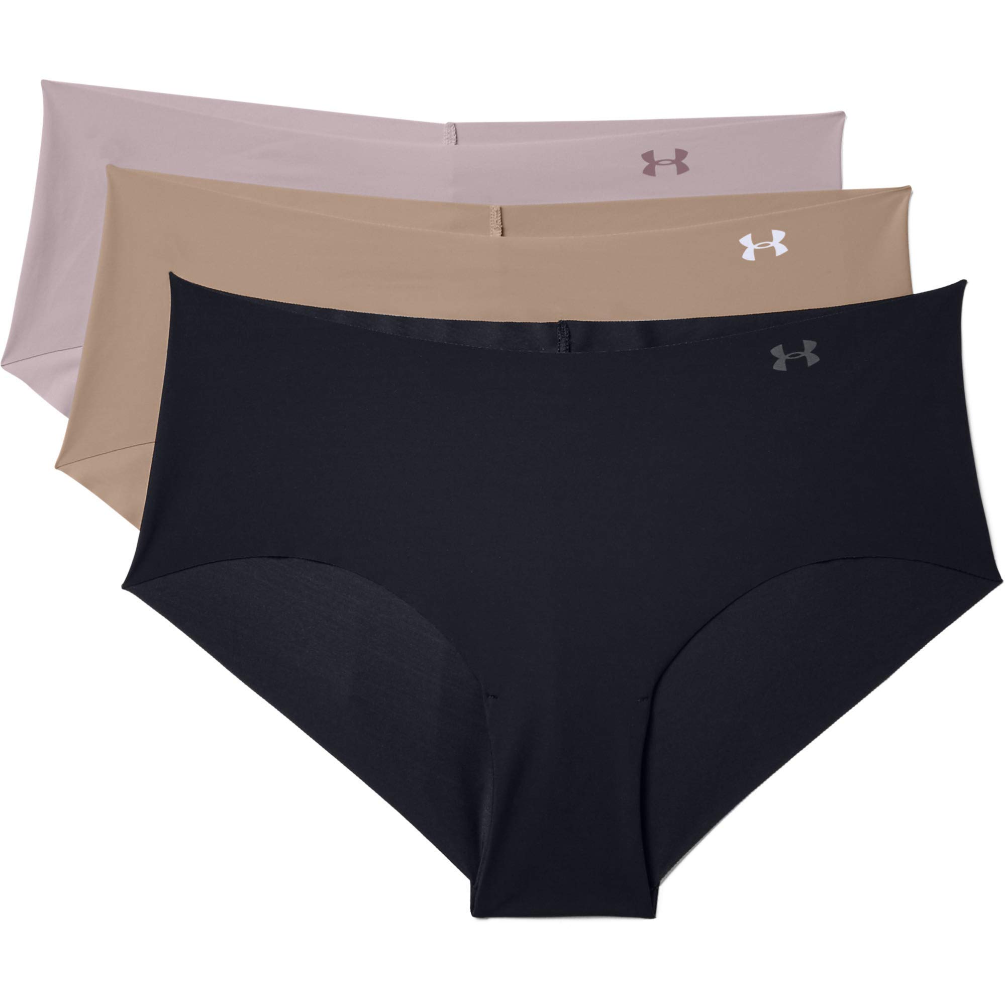 Under Armour Women's Deprecated-3-pack Pure Stretch No Show Hipster Underwear, All-day Comfort Fit &amp; Ultra-soft