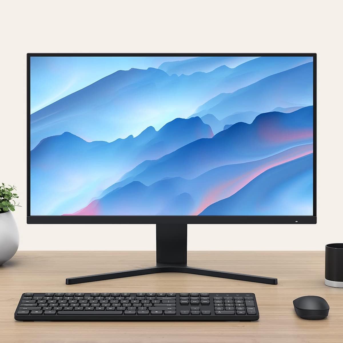 Xiaomi Mi Desktop Monitor 27, Display FHD IPS, Design Elegante, Luce Blu Bassa, ‎Nero