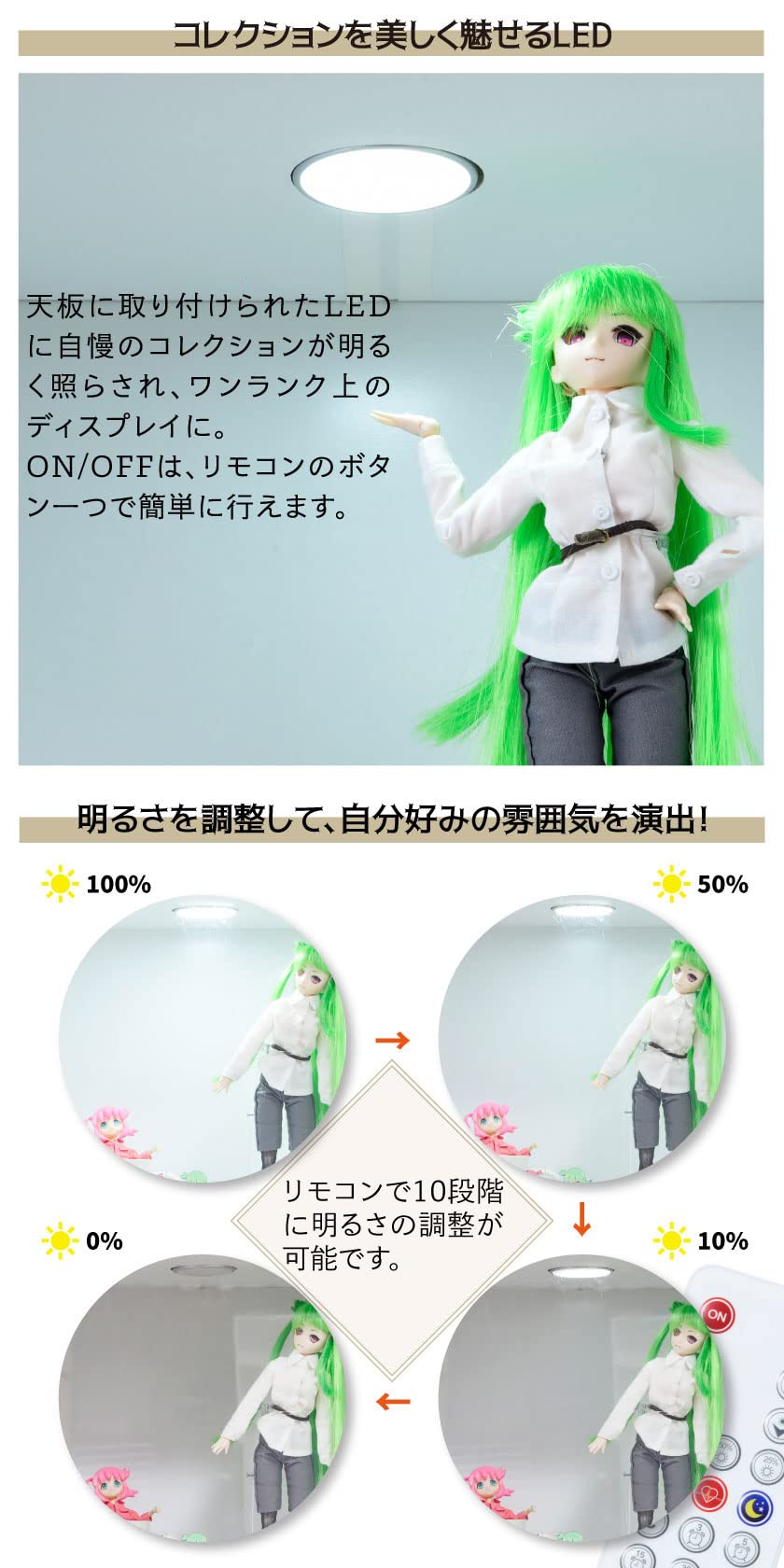 Amazon.co.jp: LED付き コレクションケース キューブボックスα 改