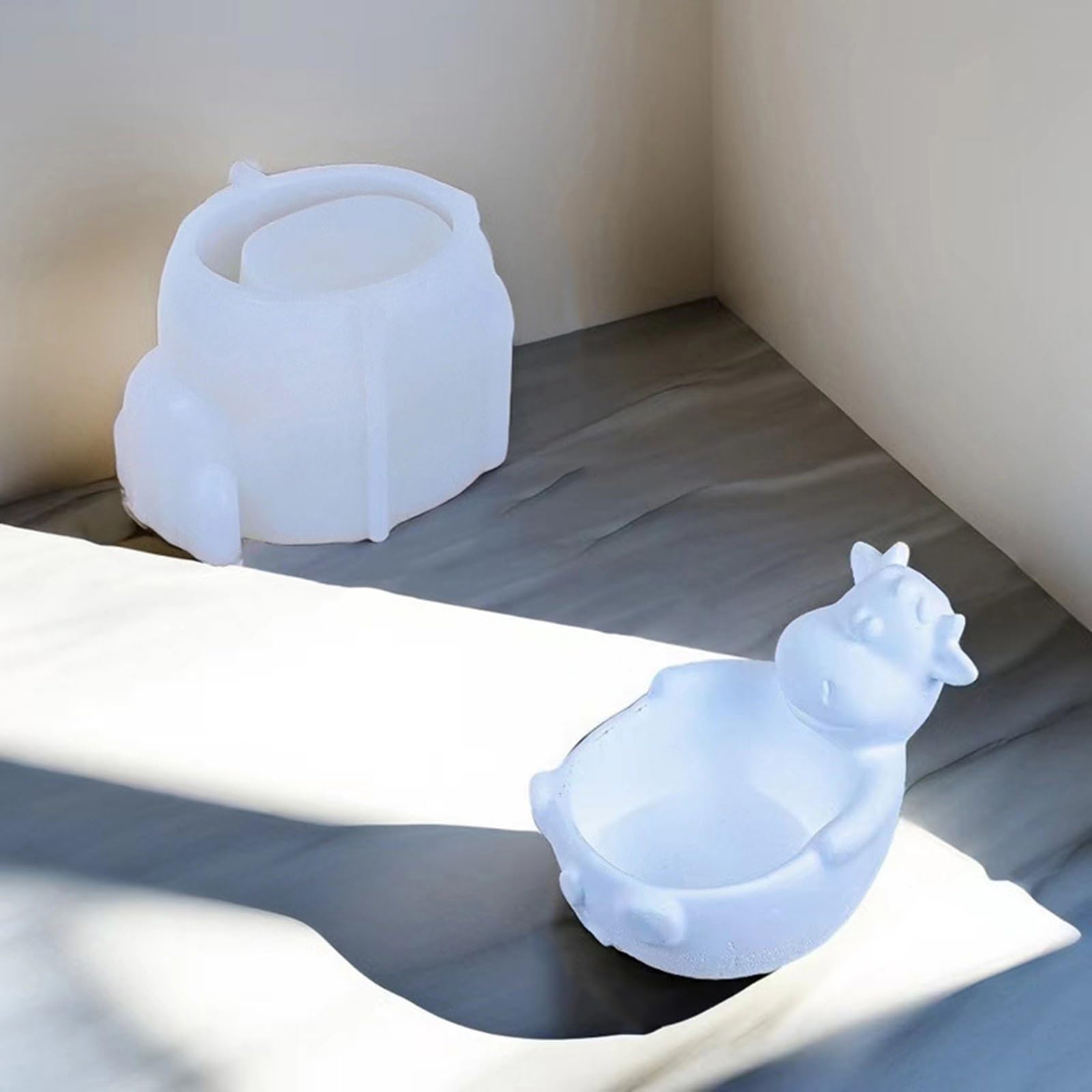 Moldes de silicona hechos a mano para macetas, moldes de silicona con forma de animal, ideales para macetas de flores
