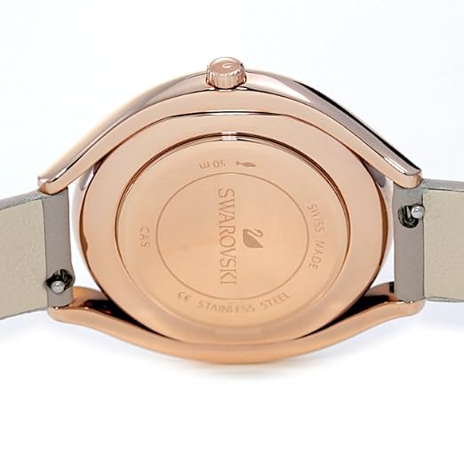 Amazon.com: SWAROVSKI Crystalline Aura Watch, Leather Strap, Gray