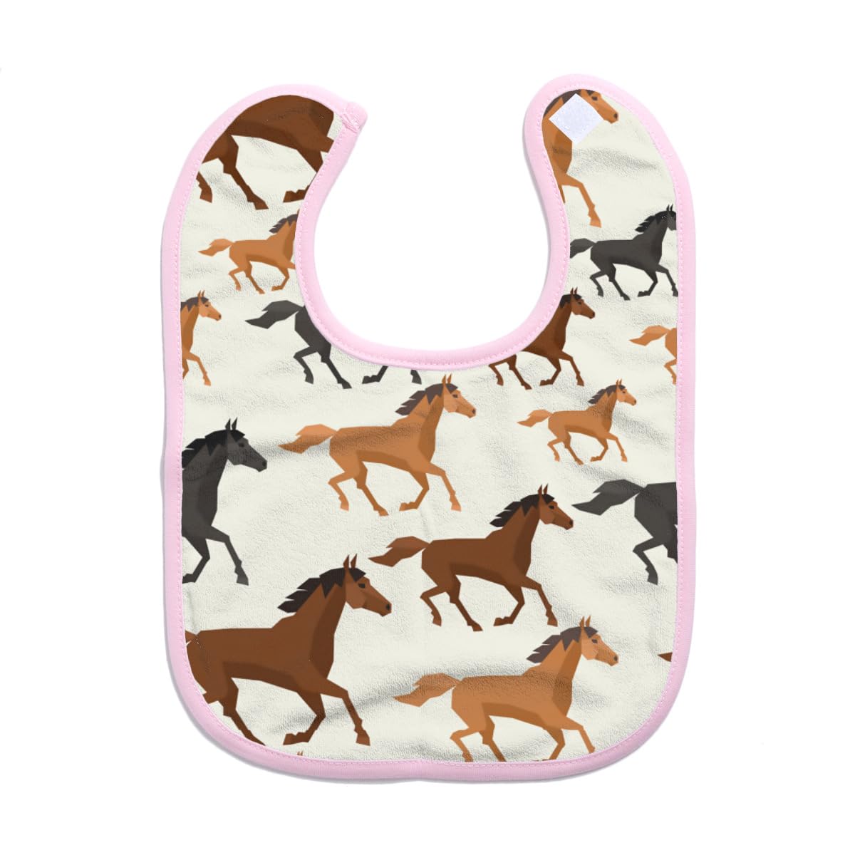 Amazon.co.jp: よだれかけ かわいい馬 ウマ柄 野馬 ベビー スタイ 綿