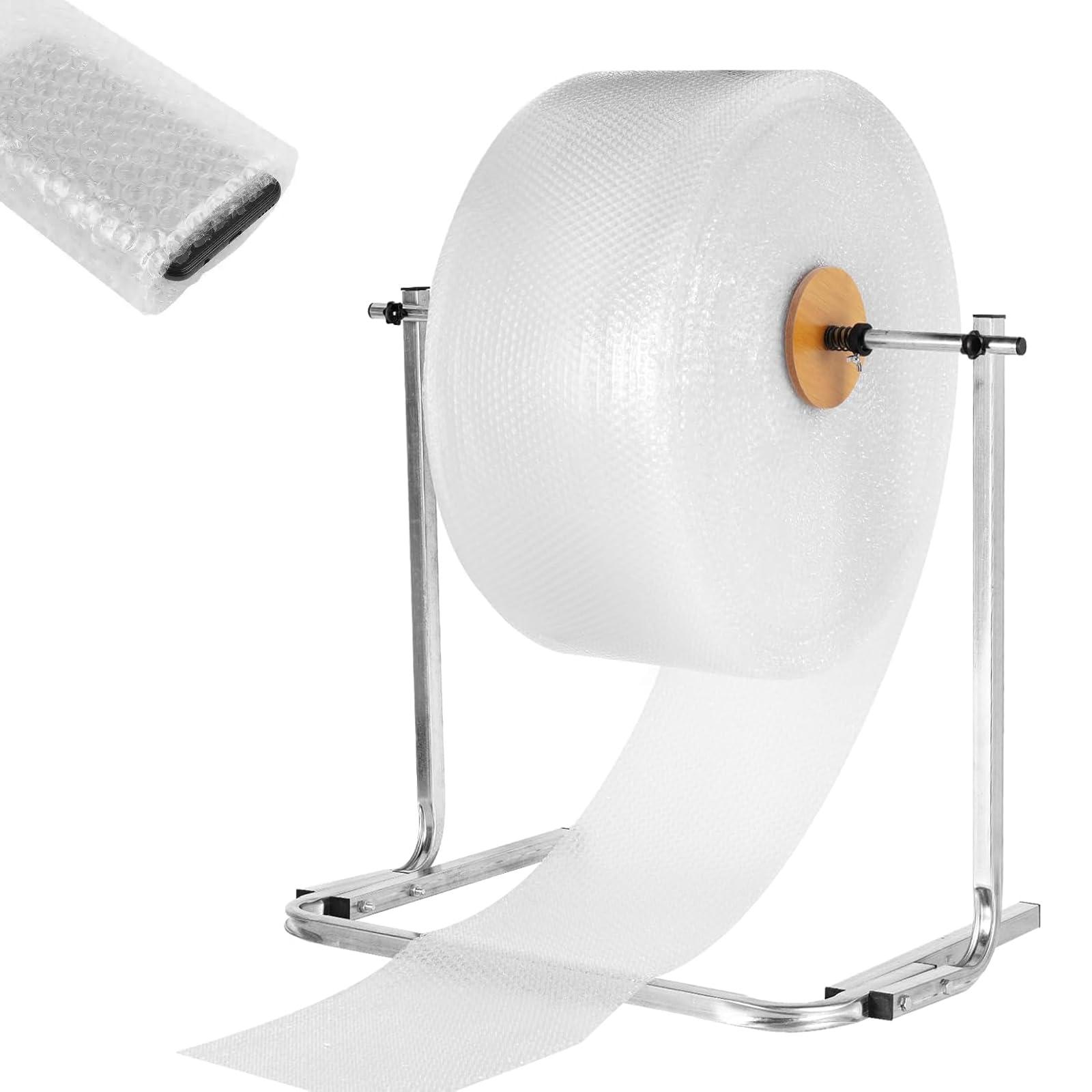 TYH Dispenser per Rotolo di Pluriball da 60 Cm, Porta Rotolo Verticale con Facile Sostituzione della Pellicola, Supporto Manuale da Tavolo per Pluriball E Pluriball per Imballaggio