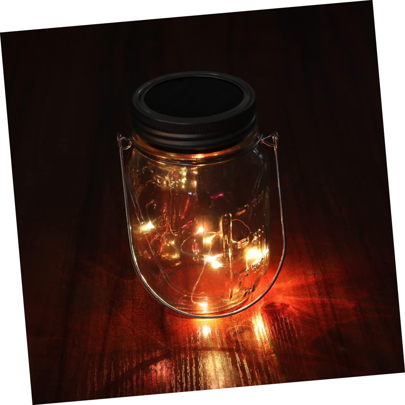 3pcs Solar Jar Lights Outdoor Garden Solar Hanging Lights Warm Led Decor for Balcony Table Porch for Home Decoration