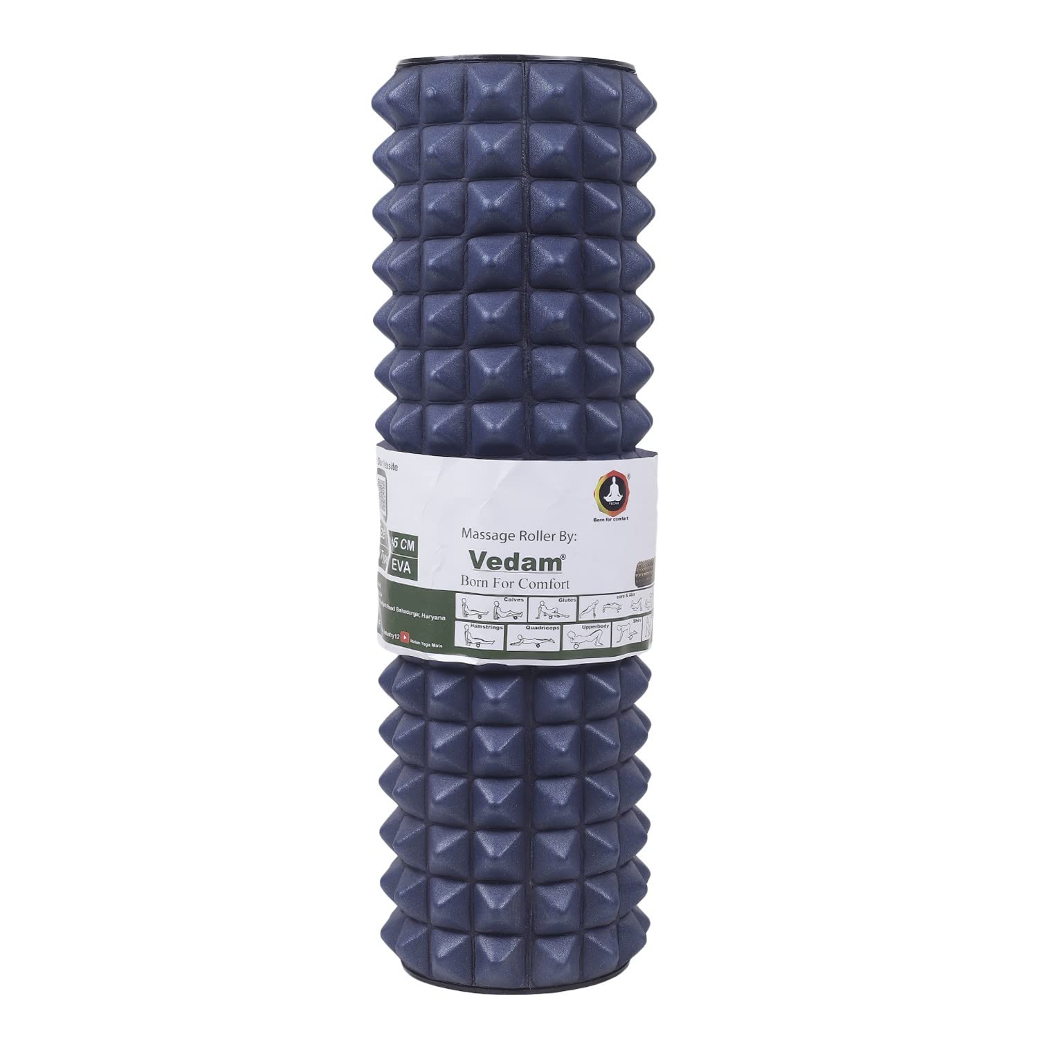 Vedam Deep Tissue Massage High Density Foam Roller (Blue)-image-14