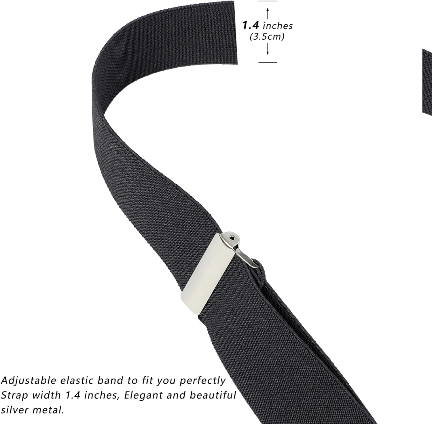 Suspenders for Men with Strong Clips, 1.4 Inches Wide Heavy Duty Men's Suspenders Y-Back for Work Jeans - Image 6