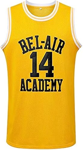 Generies #14 The Fresh Prince of Bel Air Academy - Camiseta de baloncesto para hombre, color negro, Negro -
