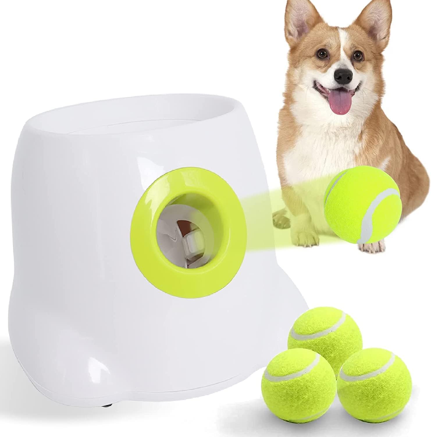 Automatic Dog Ball Launcher, Tennis Ball Thrower Machine for Small and