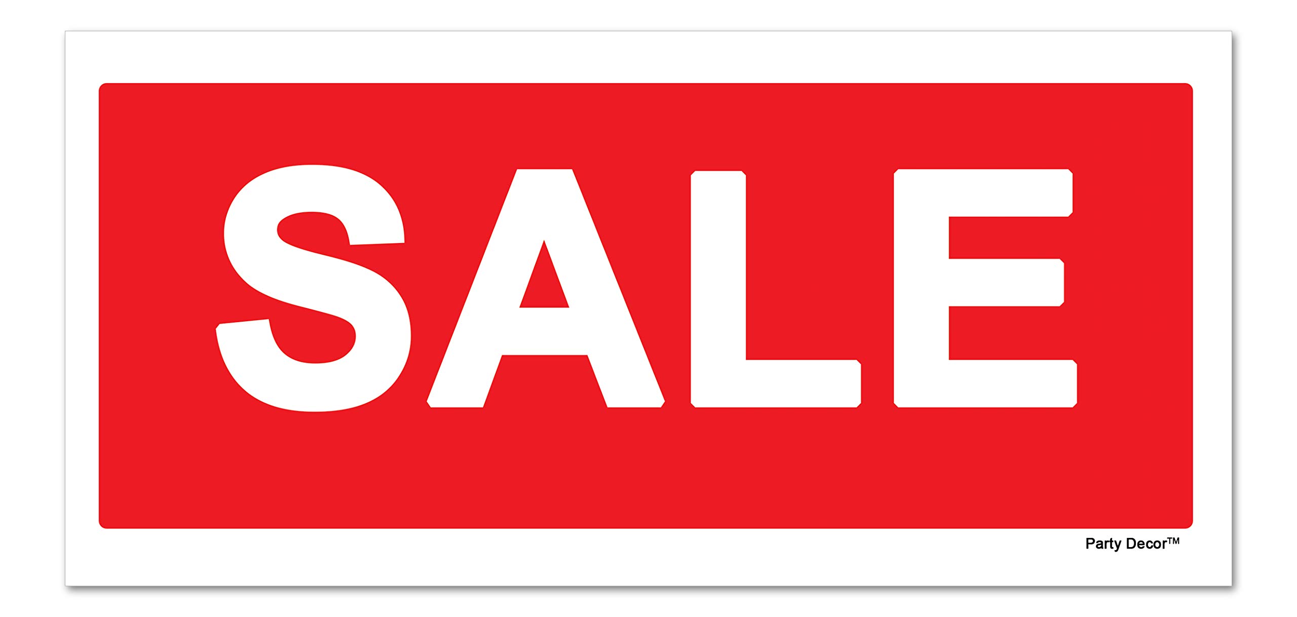 Party Decor 4 X - Sale - Promotion Info Sign Label Removable Self Adhesive Waterproof Durable Vinyl Label Sticker 225Mm X 106Mm