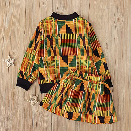 Toddler Outfits Toddler Girls African Bohemia Spring Kids Clothes Long Sleeve Coat Jacket Skirt Clothes for Girls 124
